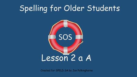 Spelling for Older Students