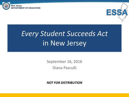 Every Student Succeeds Act in New Jersey