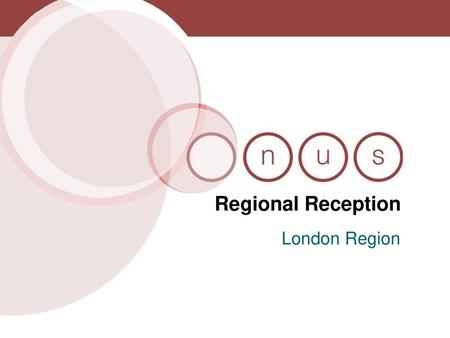 Regional Reception London Region.