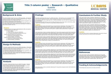 Title 3 column poster – Research – Qualitative