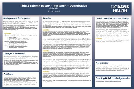 Title 3 column poster – Research – Quantitative