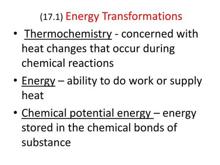 (17.1) Energy Transformations