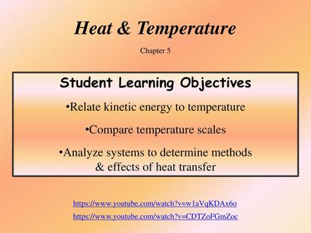 Student Learning Objectives