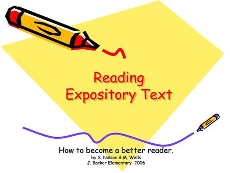 Reading Expository Text