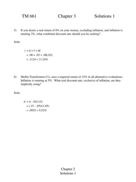 TM 661 Chapter 3 Solutions 1 Chapter 2 Solutions 1