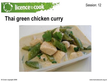 Thai green chicken curry