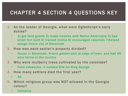 Chapter 4 Section 4 questions key