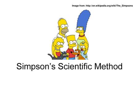 Simpson’s Scientific Method