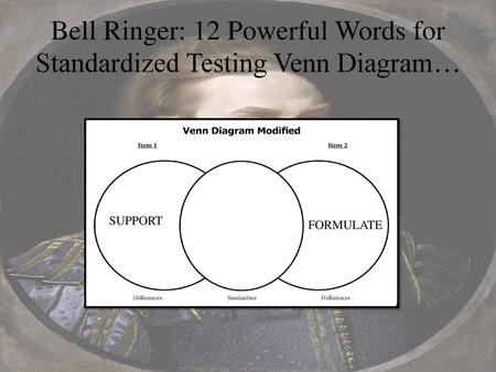 Bell Ringer: 12 Powerful Words for Standardized Testing Venn Diagram…