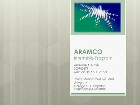 ARAMCO Internship Program