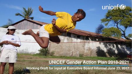 UNICEF Gender Action Plan