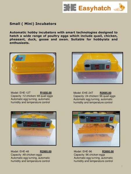 Small ( Mini) Incubators