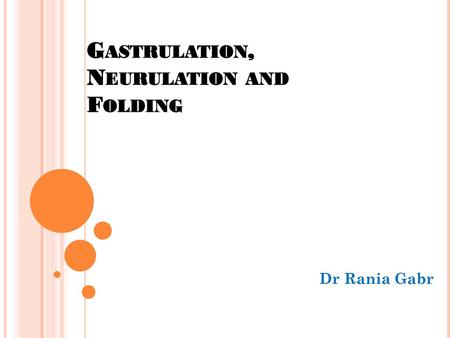 Gastrulation, Neurulation and Folding