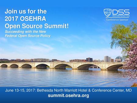 Join us for the 2017 OSEHRA Open Source Summit! summit.osehra.org