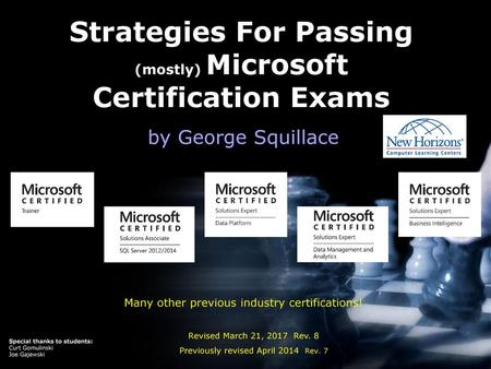 Strategies For Passing (mostly) Microsoft Certification Exams