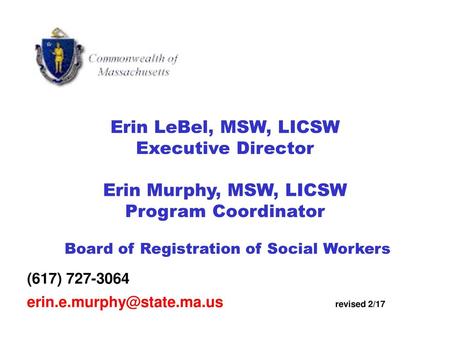 Board of Registration of Social Workers