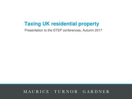 Taxing UK residential property