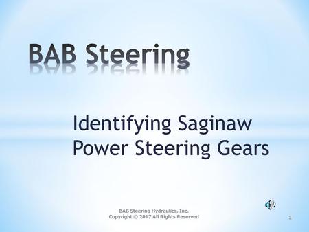 Identifying Saginaw Power Steering Gears