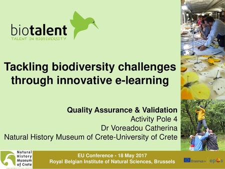 Tackling biodiversity challenges through innovative e-learning