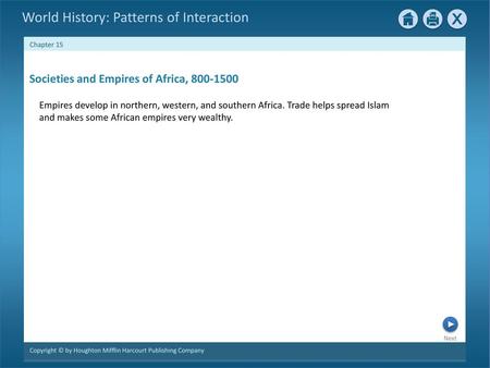 Societies and Empires of Africa,