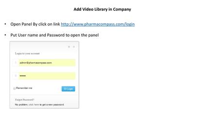 Add Video Library in Company