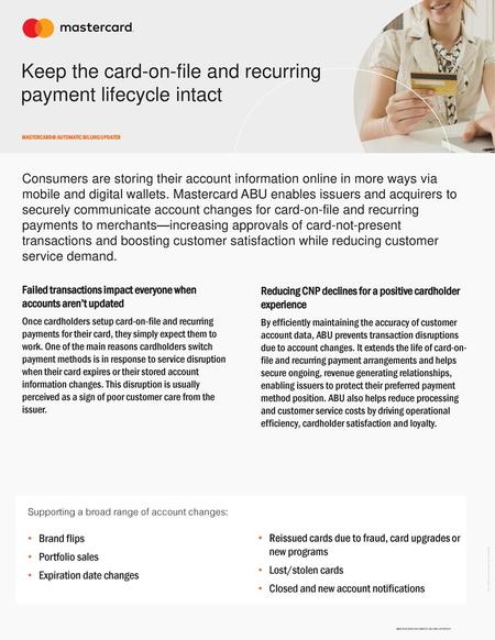 Mastercard® Automatic Billing Updater