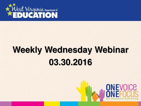 Weekly Wednesday Webinar