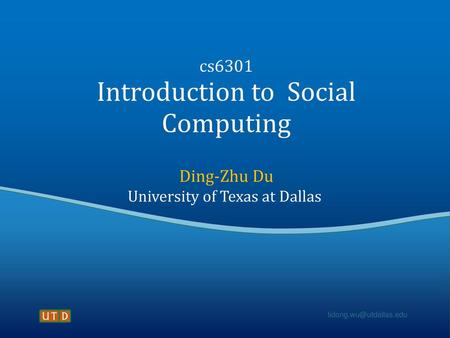 Introduction to Social Computing