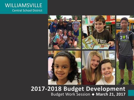 Budget Development Budget Work Session  March 21, 2017