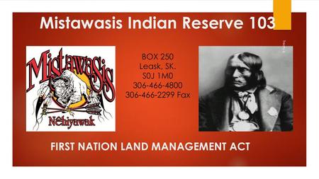 First Nation Land Management Act