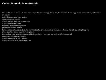 Online Muscule Maxx Protein