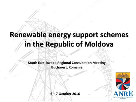 Renewable energy support schemes in the Republic of Moldova