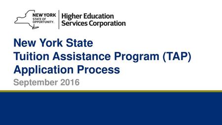 Tuition Assistance Program (TAP) Application Process