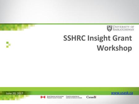 SSHRC Insight Grant Workshop