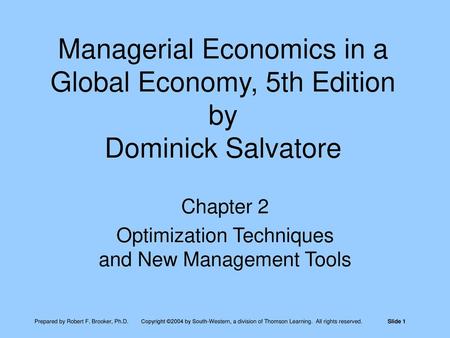 Chapter 2 Optimization Techniques and New Management Tools