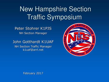 New Hampshire Section Traffic Symposium