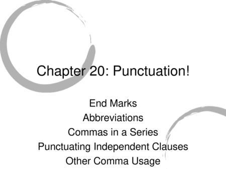 Punctuating Independent Clauses