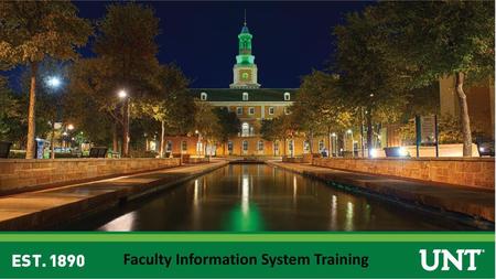 Faculty Information System Training