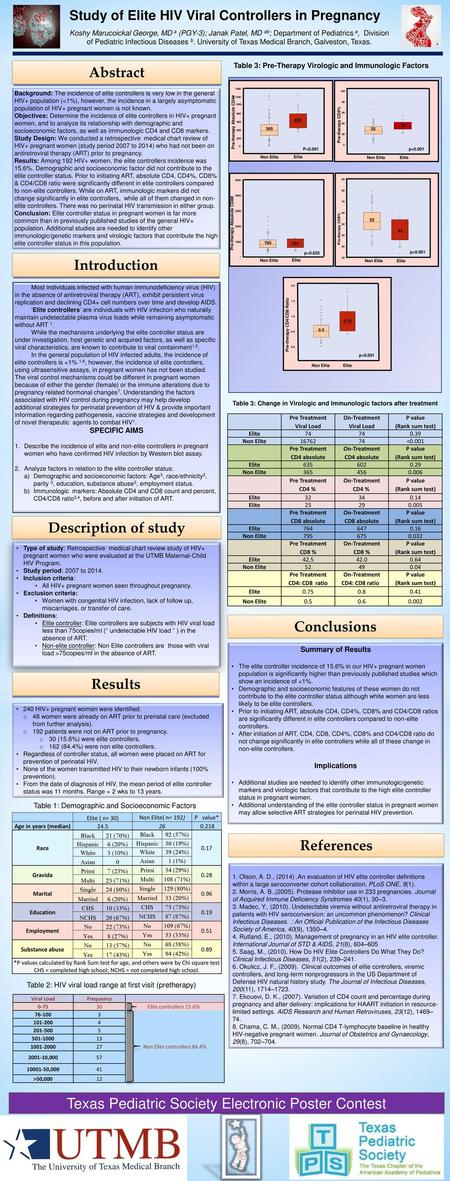 Texas Pediatric Society Electronic Poster Contest