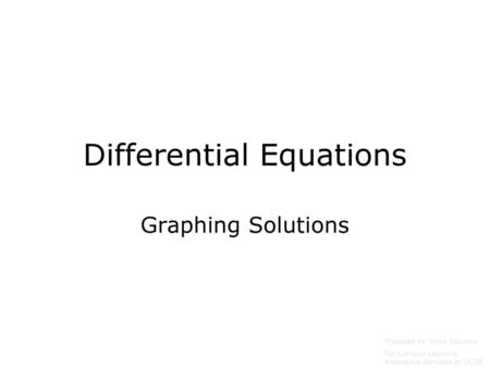 Differential Equations