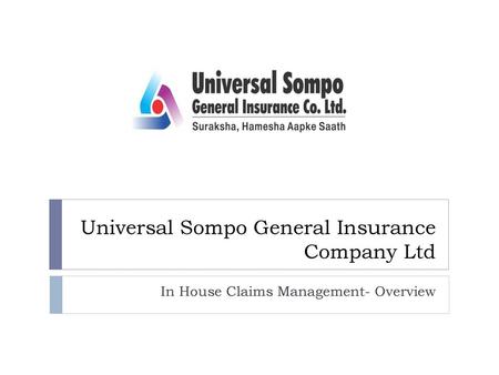 Universal Sompo General Insurance Company Ltd