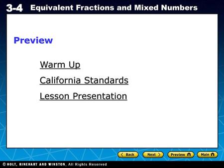 Preview Warm Up California Standards Lesson Presentation.