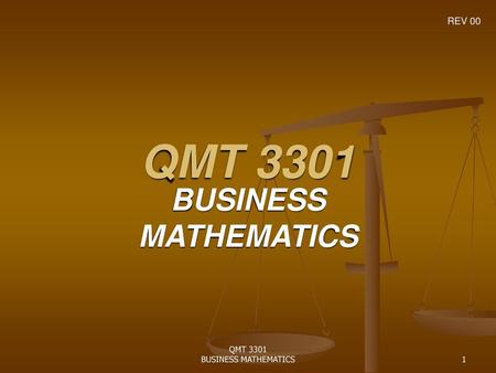 REV 00 BUSINESS MATHEMATICS