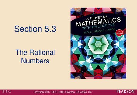 Section 5.3 The Rational Numbers.