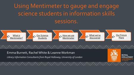 What is Mentimeter? Our Science Students How we use Mentimeter