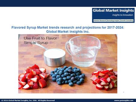 © 2016 Global Market Insights, Inc. USA. All Rights Reserved  Flavored Syrup Market trends research and projections for : Global.