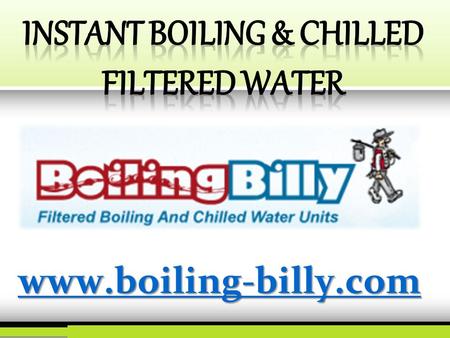 Instant Boiling & Chilled Filtered Water 