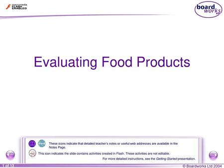 Evaluating Food Products