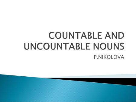 Countable and uncountable nouns