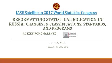 IASE Satellite to 2017 World Statistics Congress